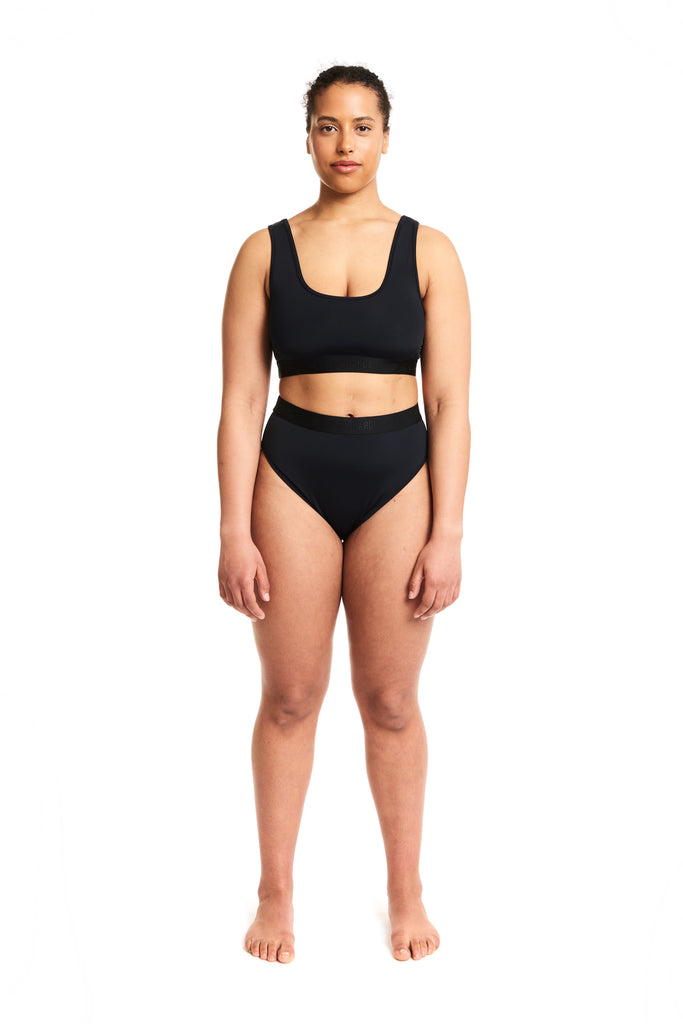 Beth Richards - Heather Bikini Bottom Black Swimsuit full coverage swim –  BETH RICHARDS