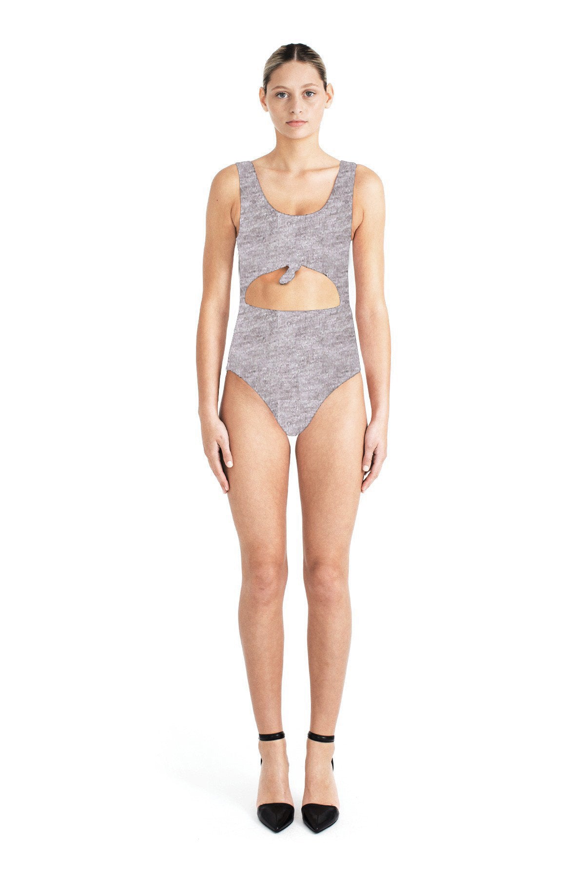 KNOT ONE PIECE - GREY HEATHER