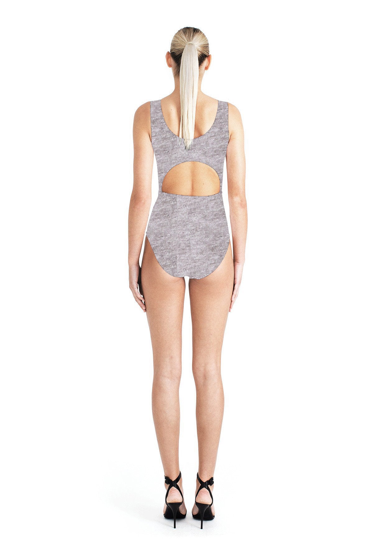 KNOT ONE PIECE - GREY HEATHER