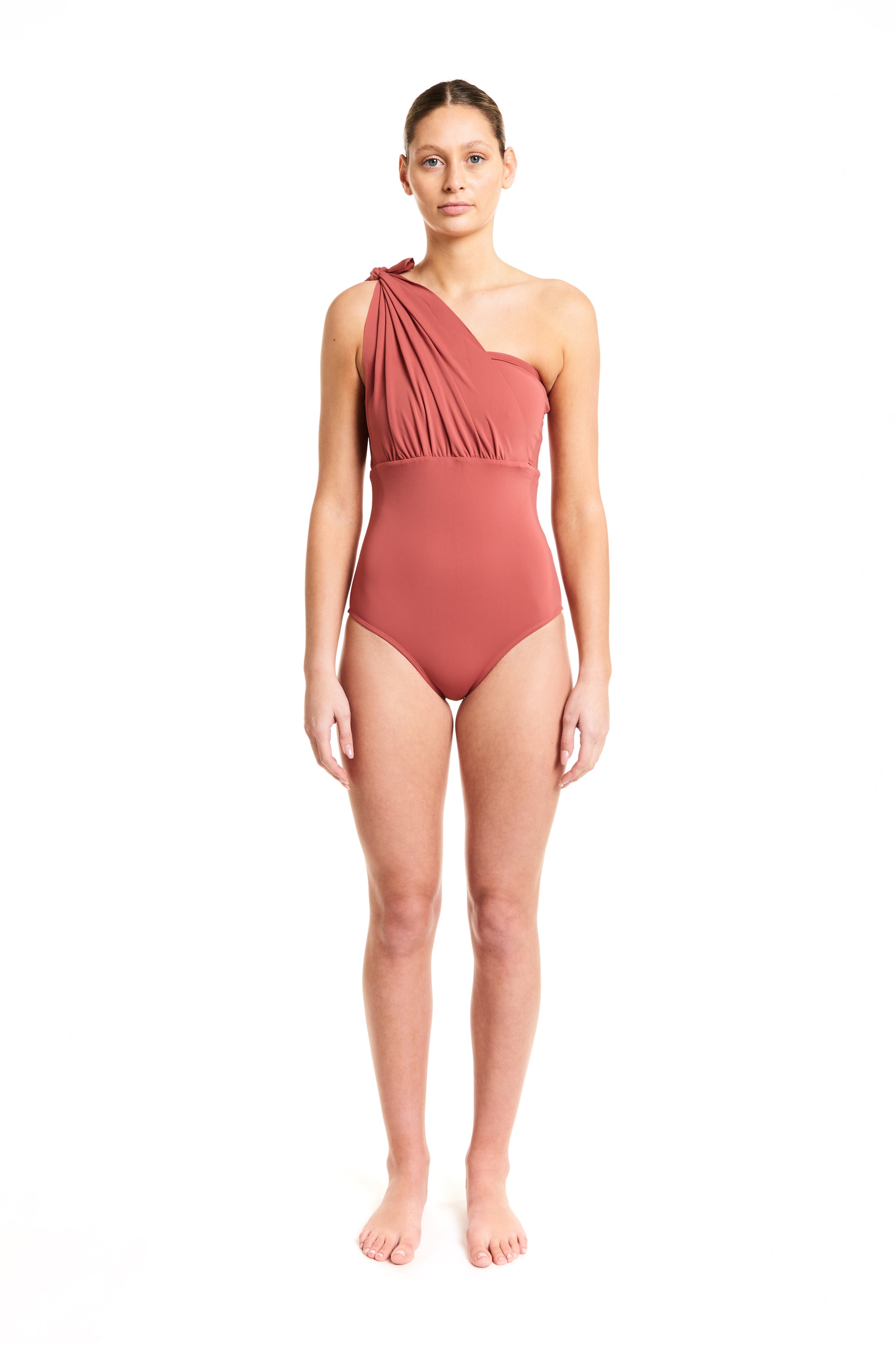 KNOT BANDEAU ONE PIECE - BLUSH