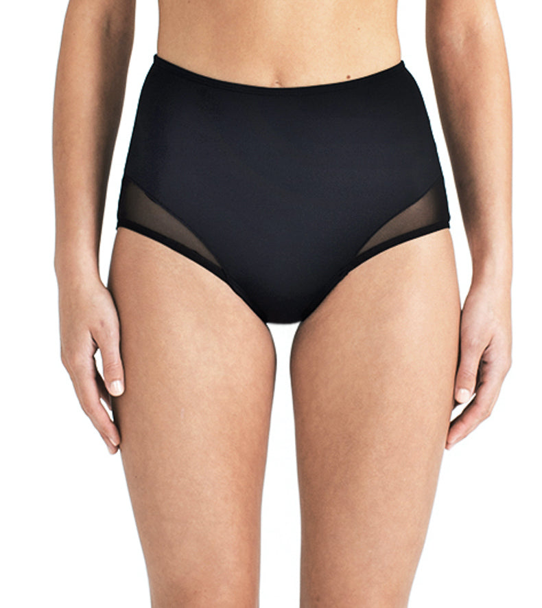 Women's Mesh High Waist Bikini Bottom - Shade & Shore™ Black XS