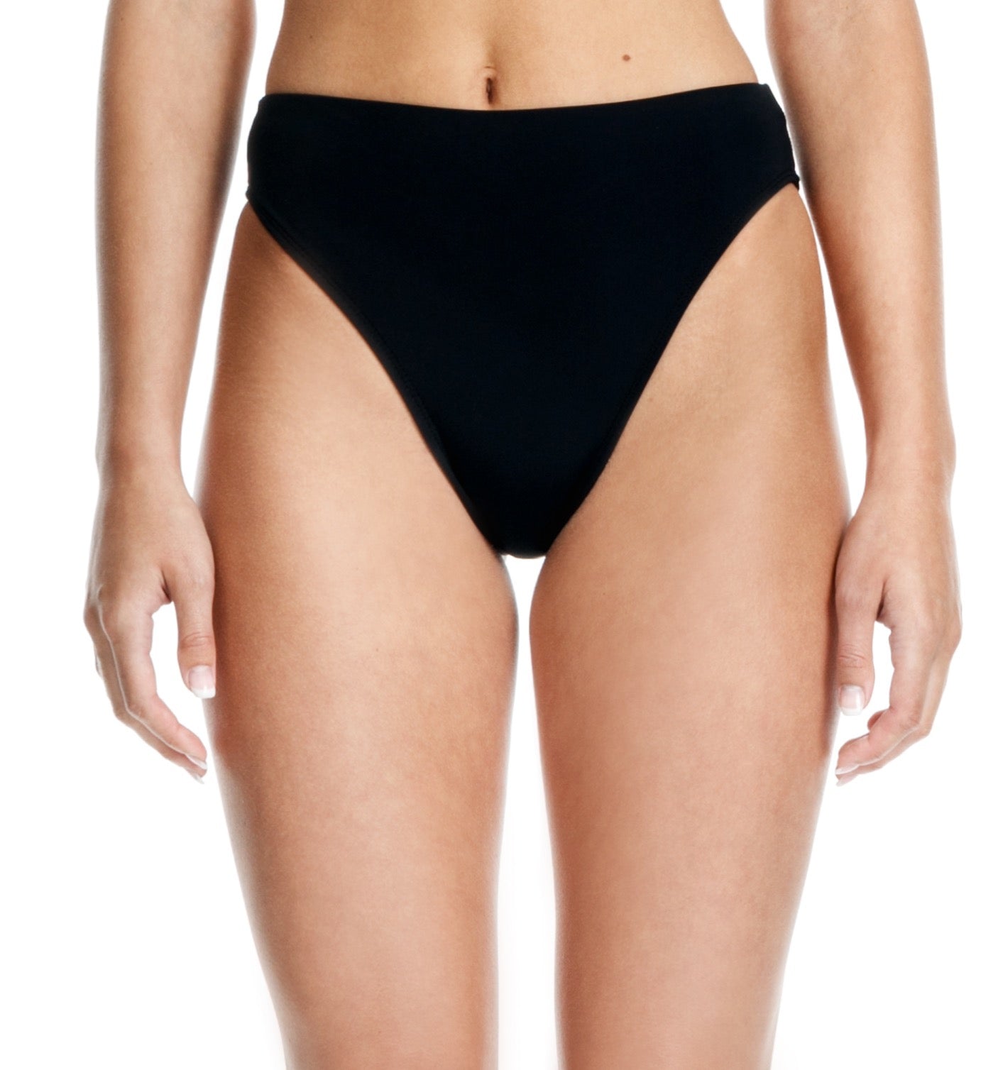 Black Bikini Bottom - High Waisted Bikini Bottom - Swim Bottoms